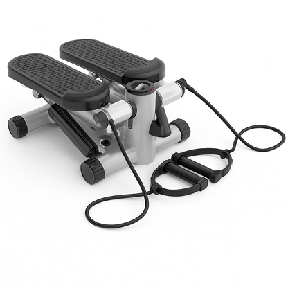 Compact Stepper with Resistance Bands for Home Workout
