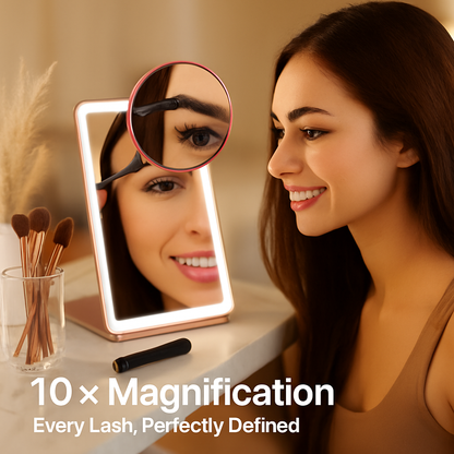 Folding Travel Makeup Mirror with Magnification