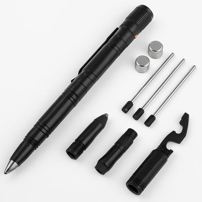 Tactical Pen Gear Set with 11-in-1 Tools & LED Light