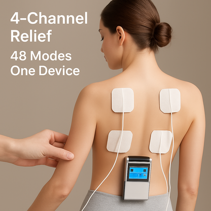 4 Channel TENS Unit Muscle Stimulator Rechargeable