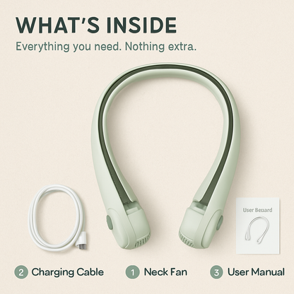 Neck Hanging Fan - Portable Hands-Free Cooling
