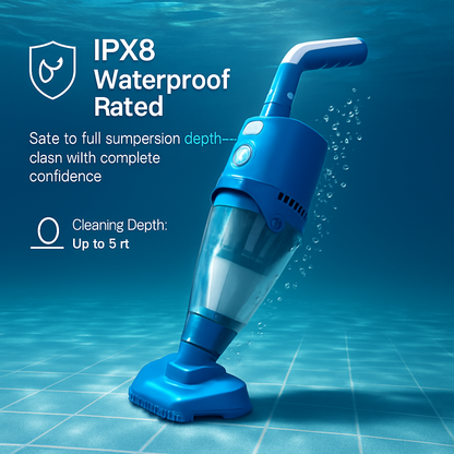 Cordless Pool Vacuum with Telescopic Pole