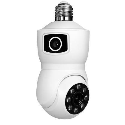 Dual Lens Security Camera with Night Vision and AI