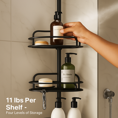 Corner Shower Caddy with Adjustable Shelves