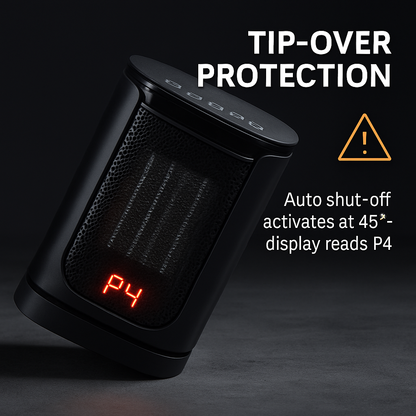 Ceramic Space Heater with 90° Oscillation and 3 Modes