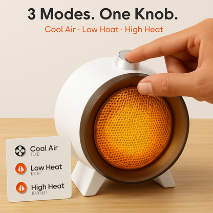 Ceramic Space Heater with 3 Modes and Fast Heating