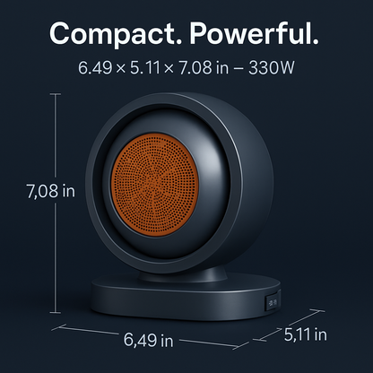 Space Heater with Tilt Head for Desk Use, Fast Heating