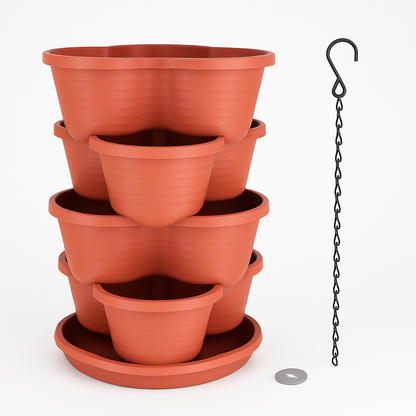 5-Tier Vertical Stackable Garden Planter Tower