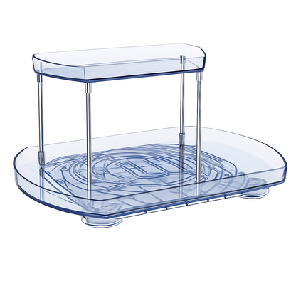 2-Tier Turntable Organizer for Refrigerator & Countertop