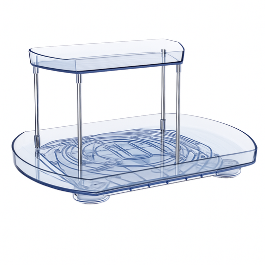 2-Tier Turntable Organizer for Refrigerator & Countertop