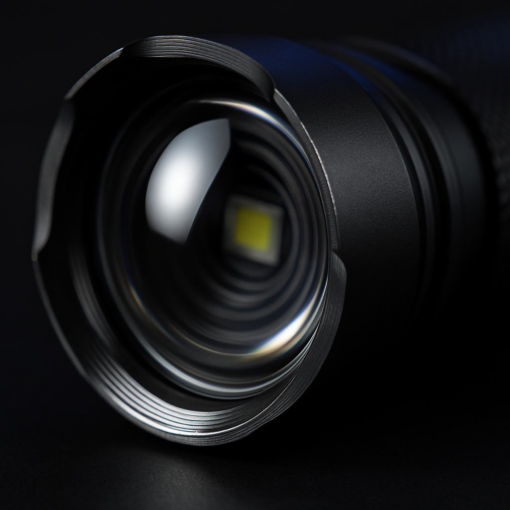 Rechargeable LED Flashlight with Zoomable Aluminum Body