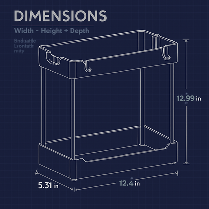 2-Tier Under Sink Shelf Organizer for Bathroom