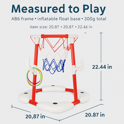Pool Basketball Hoop Toy Set for Summer Pool Fun
