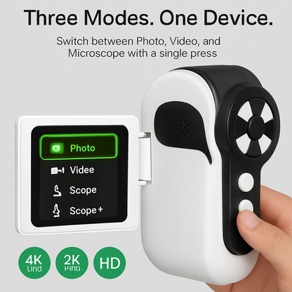 3-in-1 Kids Microscope, Telescope & Camera Set