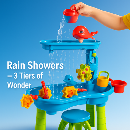 Kid Sand Water Table Rain Shower Play Table