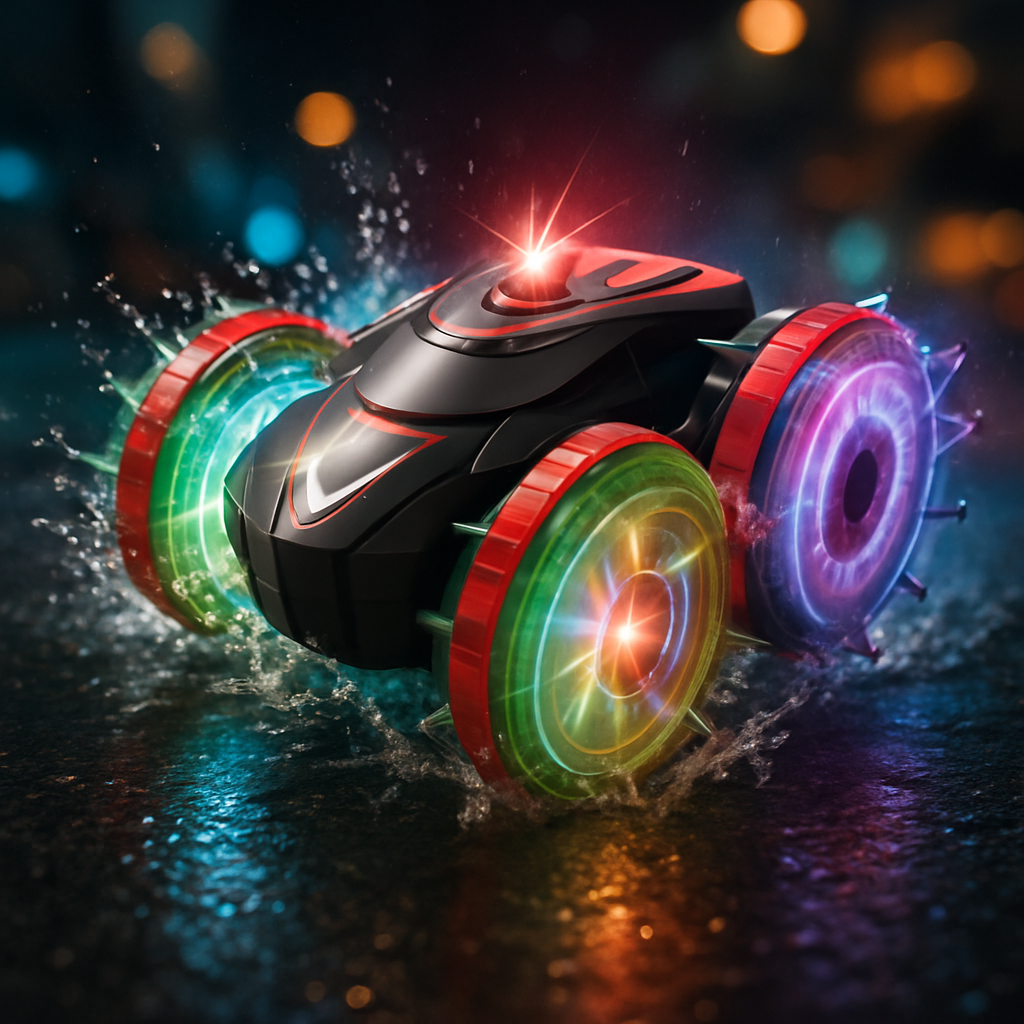 Amphibious RC Car with Stunts and Light Effects