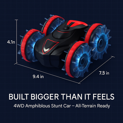 Amphibious RC Car with Stunts and Light Effects