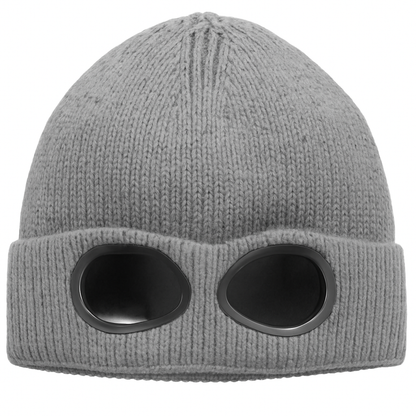 Knit Beanie Hat with Goggles for Cold Weather