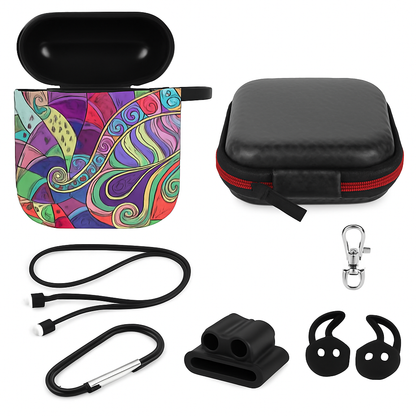 Case with Silicone Cover, Strap and Ear Hooks