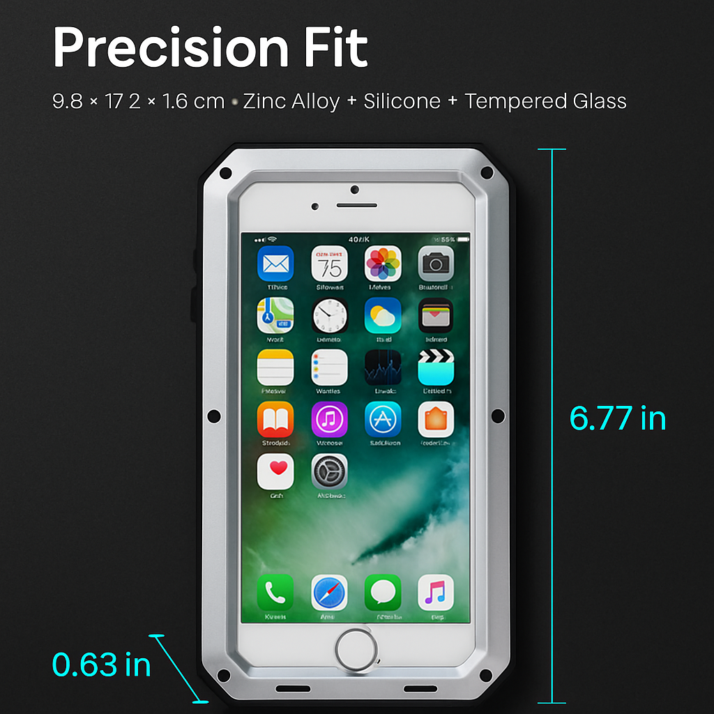 Rugged Shock-Resistant Hybrid Full Cover Case For iPhone 7 Plus