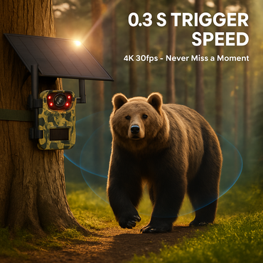 Solar Trail Camera for Outdoor Wildlife Monitoring