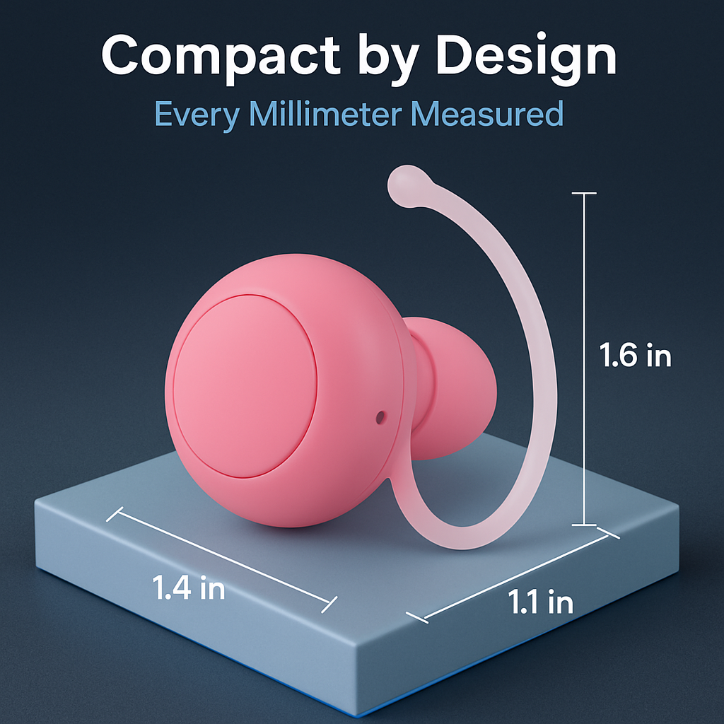 Mini Stereo Wireless Headset Pink Color for Hands-Free Calls