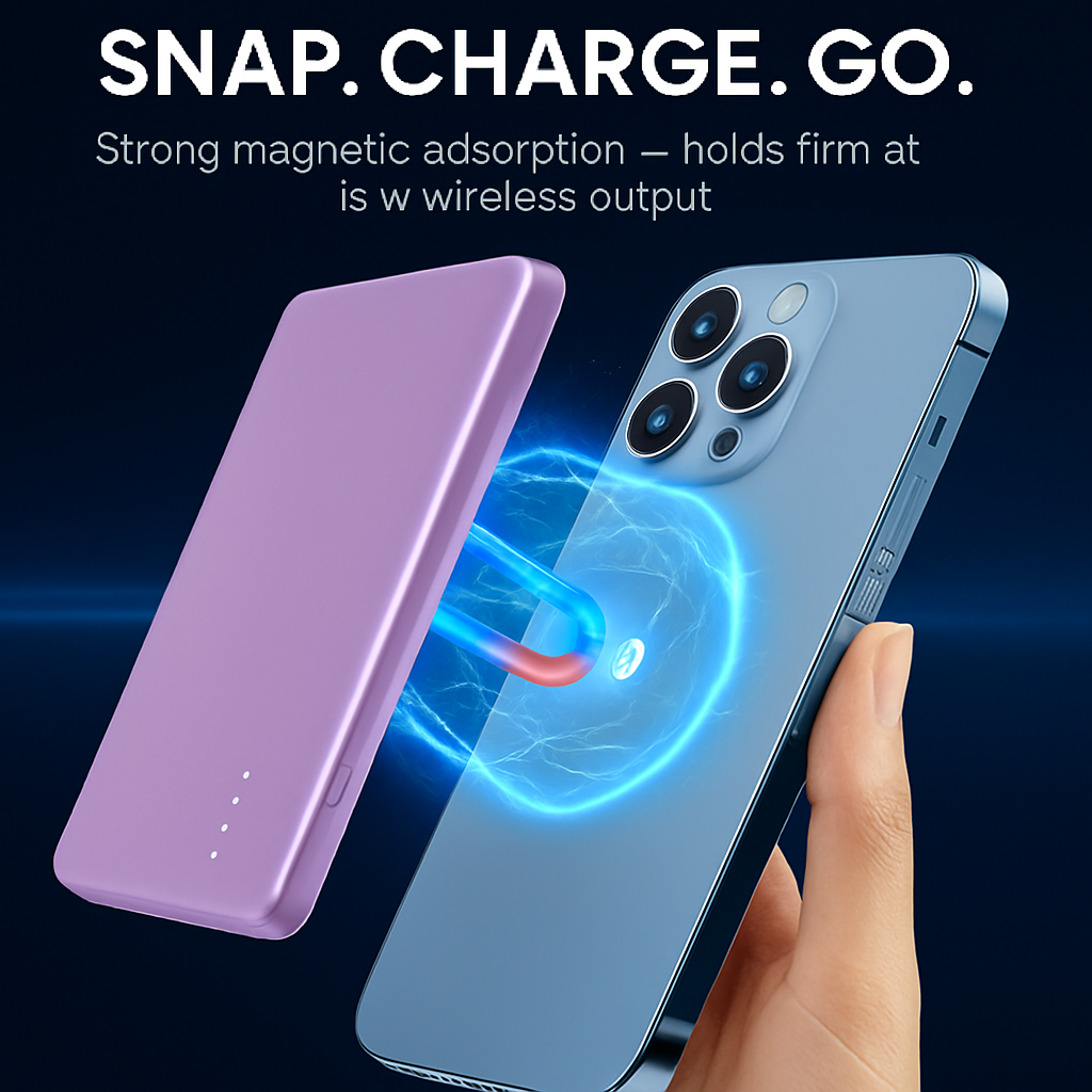 2-in-1 Wireless Power Bank 5000mAh MagSafe Compatible
