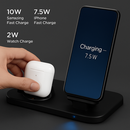 6-in-1 Qi Wireless Charger Station for iPhone & Watch