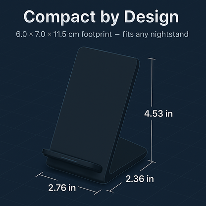 Wireless Charger with Dual Coils - Fast, Case-Friendly Stand