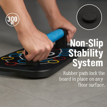 Push Up Board Home Gym Kit with Resistance Bands