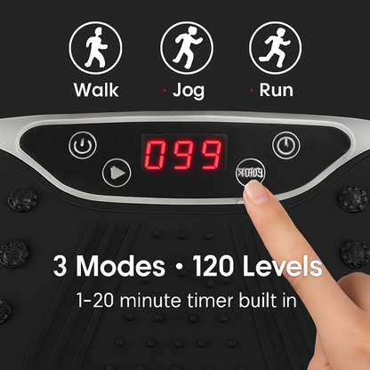 Vibration Exercise Machine With 2 Resistance Bands