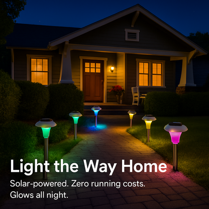 Solar Garden Lights Color Changing Pathway Lamps