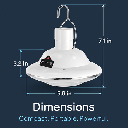Solar Camping Light Hanging LED Bulb Lamp Portable Lantern