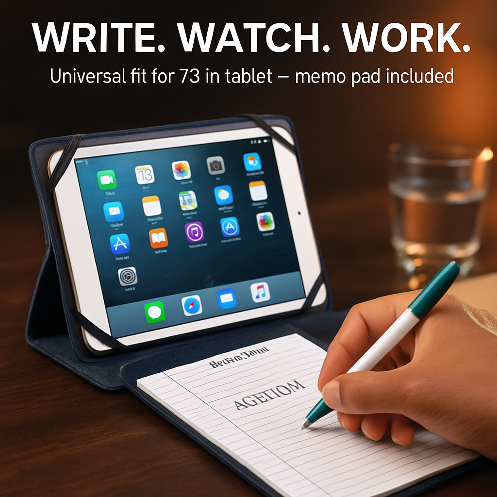 Padfolio Case For 7.9in Tablet PC Business Tablet Portfolio Organizer w/ Notepad Paper