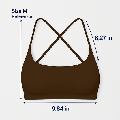 Cross Back Padded Sports Bra with Removable Pads