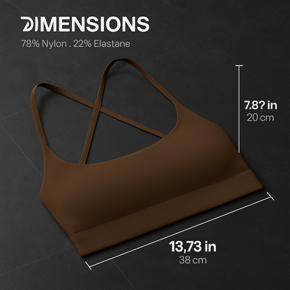 Cross Back Padded Sports Bra with Removable Pads