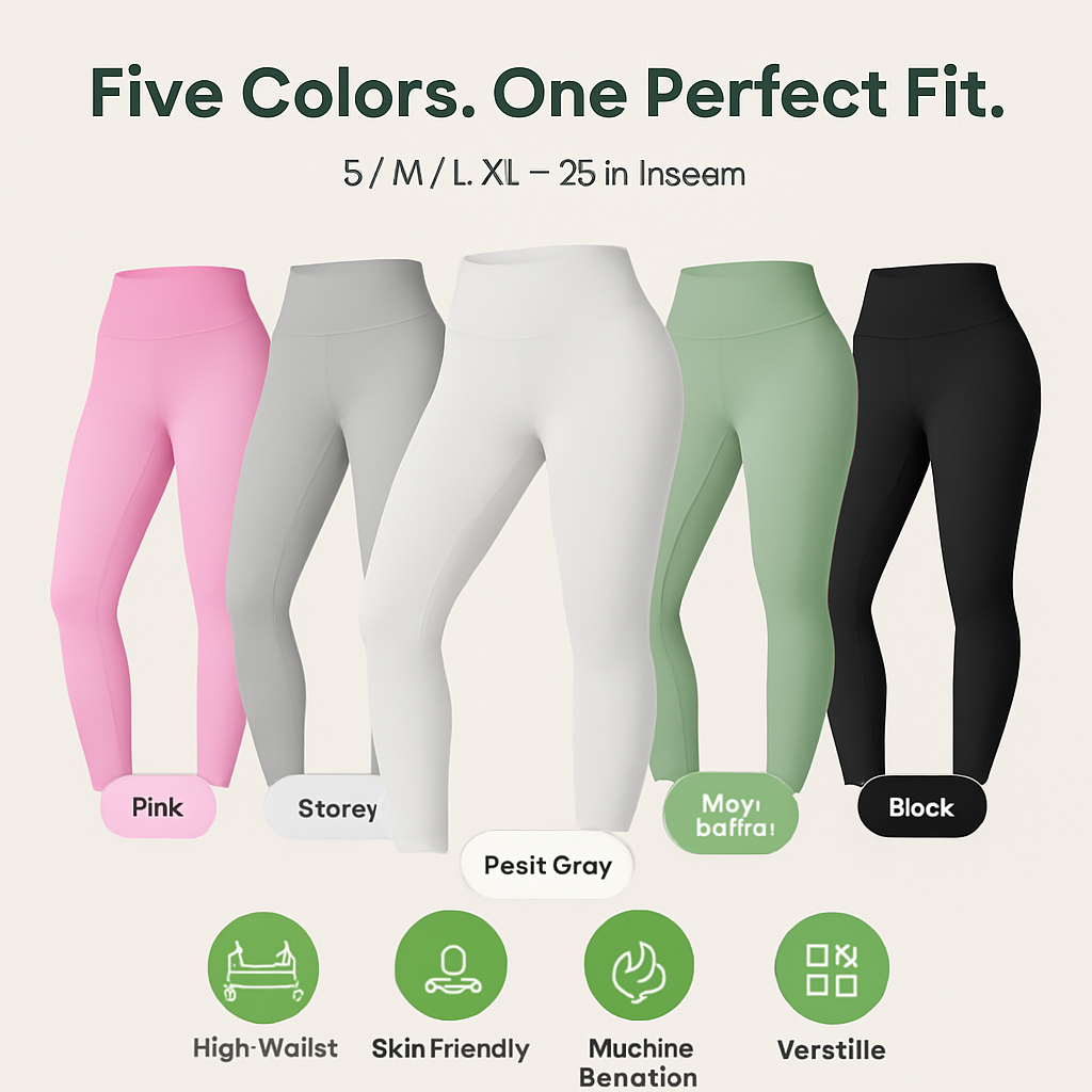 Women's High Waist Leggings with Tummy Control