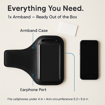 Phone Armband Case Adjustable Sweat-Resistant for Running