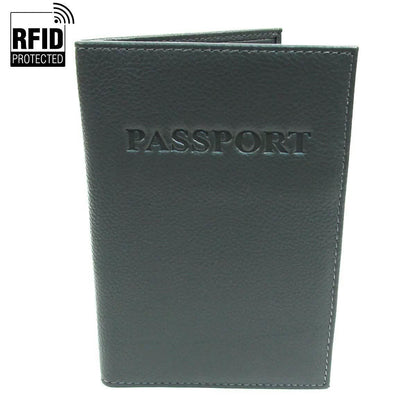 Genuine Leather RFID Passport Holder