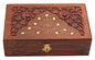 Sheesham Handmade Carved Wood Jewelry Box from India