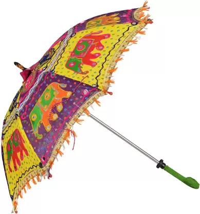 Embroidery Work Decorative Handmade Wedding Umbrella Size 24 Inches