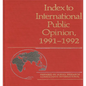 Index to International Public Opinion, 1991-1992 - Hardcover