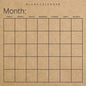 Blank Calendar: Kraft Brown Paper, Undated Planner for Organizing, Tasks, Goals, Scheduling, DIY Calendar Book - Paperback