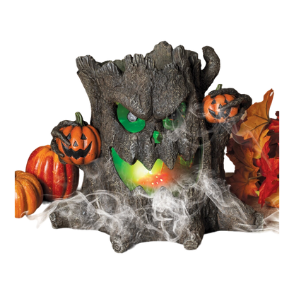 Lighted Smoking Haunted Stump - 12.5 Inch