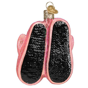 Bunny Slippers Glass Ornament