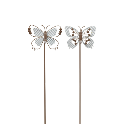 Corrugated Metal Butterfly Garden Stake -