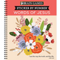Brain Games - Sticker by Number: Words of Jesus (28 Images to Sticker) - Spiral