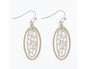Two-Tone Open Drop Silhouette Earrings