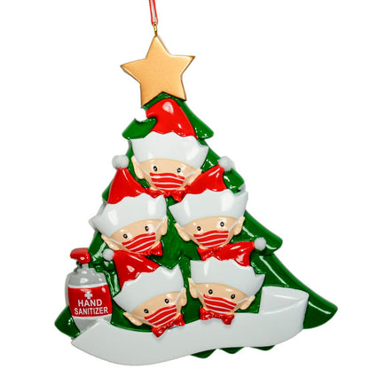 Elves with Masks Family Ornament -