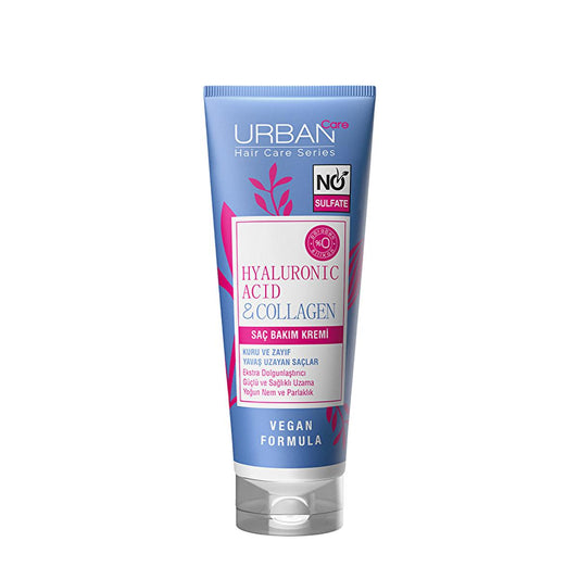 Urban Care Sulfate-Free Hair Conditioner with Hyaluronic Acid & Collagen - Moisturizing, Nourishing, Vegan Hair Care for Dry, Damaged Hair